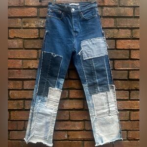 Levi’s Wedgie Patchwork Denim Jeans by Camilla Ceccardi